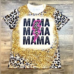Ladies Size Small. Boutique Mama Graphic Tee Shirt. New Without Tags